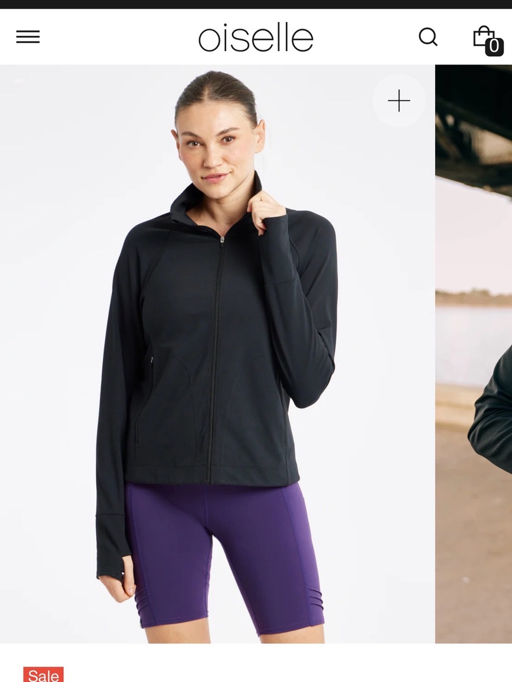 oiselle essential bird full zip jacket size 6